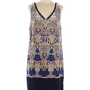 Anthropologie leifsdottir paisley silk dress sz 4 full lining A line dress